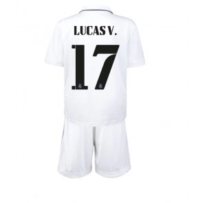 Real Madrid Lucas Vazquez #17 babykläder Hemmatröja barn 2022-23 Korta ärmar (+ Korta byxor)